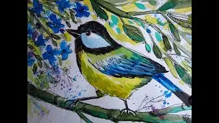Рисунки цветной тушью // как рисовать и чем