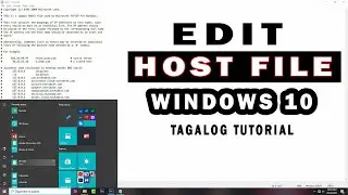 Edit Host File | Windows 10 Tagalog Tutorial
