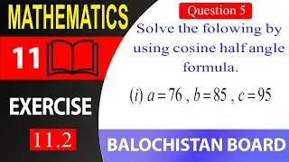11th math Exercise 11.2 Question 5 part (i)  | ex 11.2 q 5 | class 11th maths |  cosine hale angle