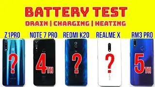 Redmi K20 Battery Test: vs Realme X, Vivo Z1Pro, Note 7 Pro, Realme 3 Pro | PUBG Heating | Charging