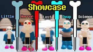 Showcase Little Sans - Horror Sans - Lost Soul Sans - Swap - Scientist Sans | Undertale Au's Fight 2