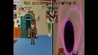 ALL ENDINGS IN RAISE A FLOPPA | ROBLOX | GAMING