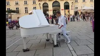 Believer – Imagine Dragons Street Piano Performance – Omar Altayi & Evgeny Khmara