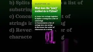 Python Qn. 26 | Python Questions and Answers | Tech NS Arena 