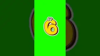 Countdown number from 10-1 funny 3d effect text with sound#12 #shorts #short #animation #greenscreen