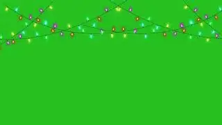 4K Christmas Lights Green Screen