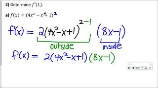 MCV4U Unit 6 The Chain Rule Introduction