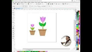 Drawing Natural Pot and Flower in CorelDraw