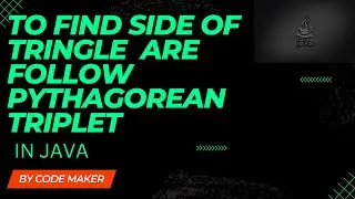 Pythagorean triplet  || In java