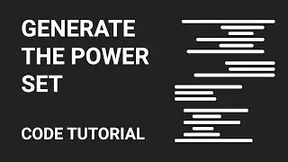 Generate Power Set with Bitwise Operators | Code Tutorial