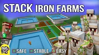 Quad Stack IRON Farm for Bedrock