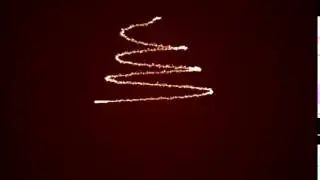 Christmas tree forming with glittering particles (blender and AE)