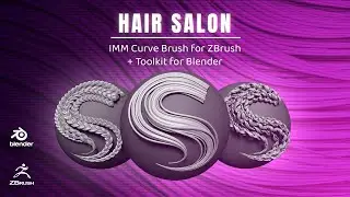 Make SCULPTED HAIR in ZBrush or Blender - HairSalon IMM Brush v2.0