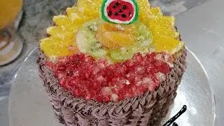 کیک سبد میوه ای : در 6 دقیقه یاد بگیر کیک سبد میوه ای درست کنی برای شب یلدا