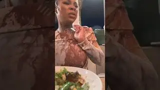 Sukihana tasting fancy foods