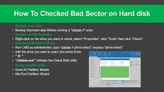 How To Check Bad Sector on Hard disk