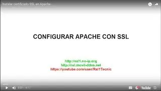 Instalar certificado SSL en Apache.