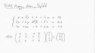04F.1 Beispiel für Bild, Rang, Kern, Defekt einer Matrix
