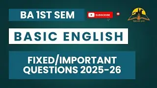 BA 1st Sem BASIC English – Fixed/Important Questions 