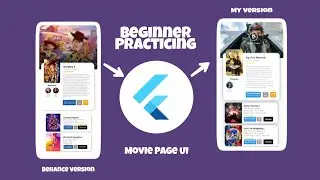 Flutter UI Practicing | Flutter Stack Movie Description Page UI.