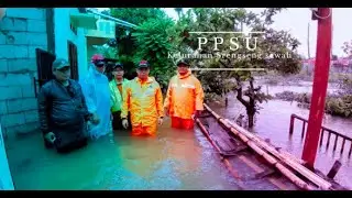 Aksi cepat tanggap PPSU Kel. Srengseng sawah dalam menangani banjir luapan sungai ciliwung & longsor