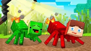 JJ and Mikey Morph into ANTS - Maizen Minecraft Animation