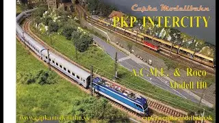 PKP INTERCITY A.C.M.E. H0 Modell Eurocity Sobiesky. A.C.M.E. Set 55258 & Roco 74 823