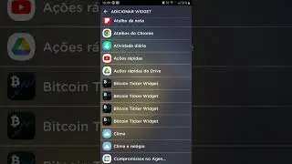 Coloque o preço do bitcoin na tela do celular