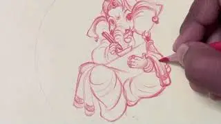 Ganesha drawing easy