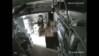 Box Falling in Stockroom of Pirate Museum April 7 2024 640am