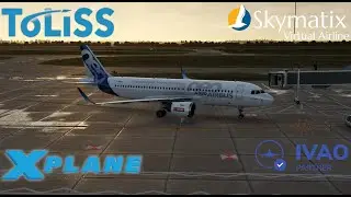 (EDJA) Memmingen to (EGSS) Stansted | Toliss A320