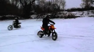 Дрифт на мото по Оке на Ботанике 2