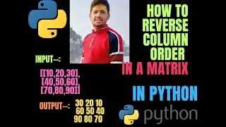 How To  Reverse matrix in column-wise in Python. 