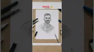 Virat Kohli sketch effect editing in picsart #shorts #sketch