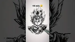 How to Draw Vegito in 10sec, 10mins, 10hrs 😳😳 