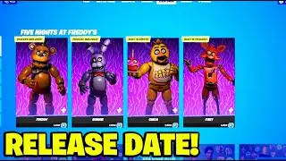 FIVE NIGHTS AT FREDDY'S SKINS RELEASE DATE in Fortnite Item Shop! (FNAF X Fortnite)