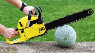 EXPERIMENT CHAINSAW vs FROZEN WATERMELON