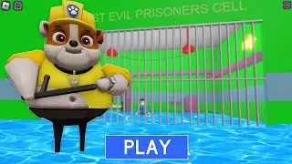 PAW PATROL RUBBLE! BARRY'S PRISON RUN WATER! 