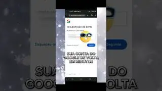 (DICAS ÚTEIS) ✅Como Recuperar Conta do GOOGLE#shorts