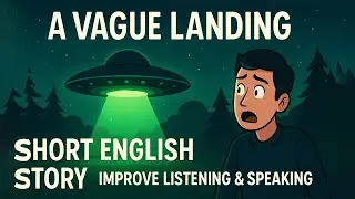 A Vague Landing | Short English Story about a UFO – Improve Listening & Speaking