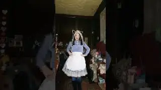 blue Lolita maid outfit
