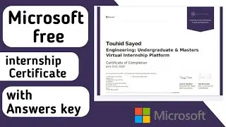 Microsoft Free Internship Certificate | Insidesherpa | Answer Key | Skills Matter