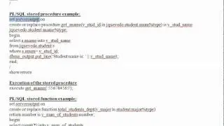 Tutorial on Basic PL/SQL exercises