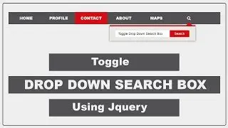 How to create the Search Box with Navigation Bar Using HTML and CSS - Simple Drop Down Search box