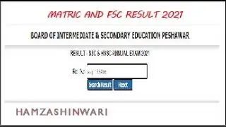 Bise peshawar result 2021 || matric and F.sc result 2021 Peshawar