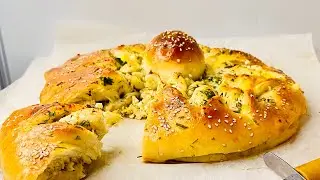 Мягкий пирог с брынзой. Вкуснее  не бывает!