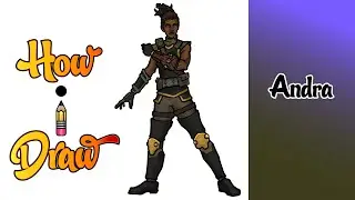 How I Draw ANDRA from MASTERS of the UNIVERSE: REVELTION * how to draw andra art lessons tutorial *