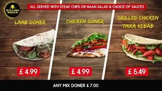 Digital display- Doner Kebab Menu
