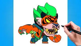 How To Draw Shadow Tiger Leon | Brawl stars | Easy Drawing Tutorial
