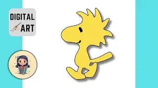 🎨 How to Draw Woodstock | Step by step drawing with me 🐦#digitaldrawing #craftipix #grwm